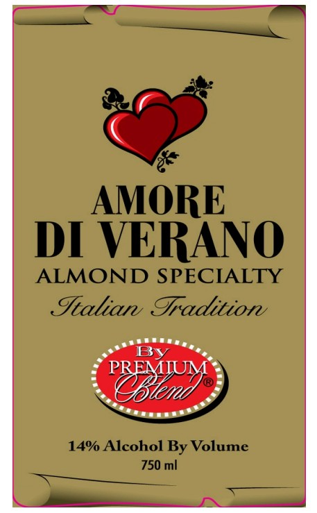 TABC label artwork for Amor Di Verano Almond Specialty
