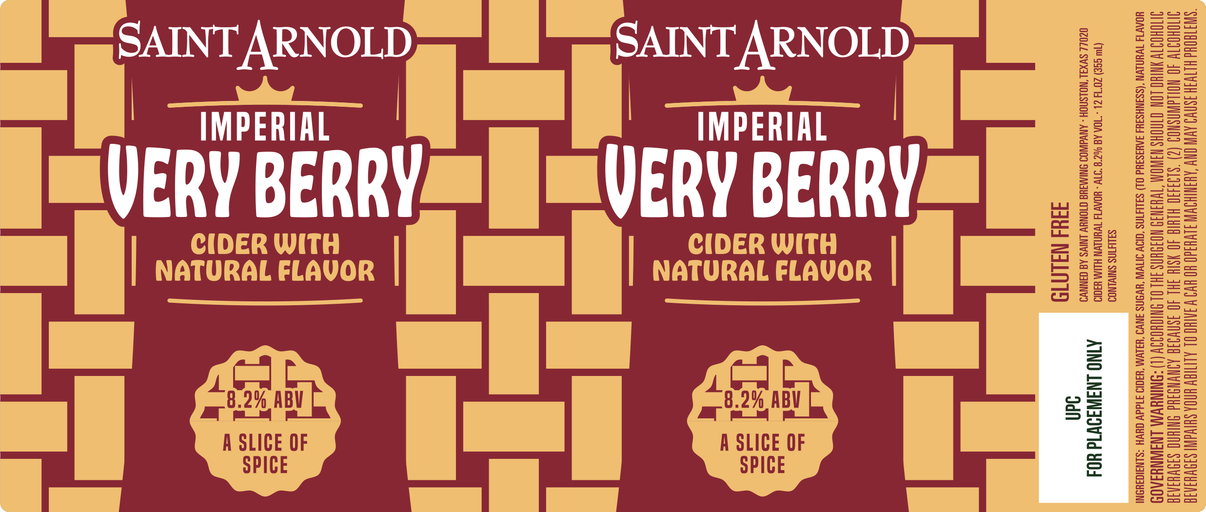 TABC label artwork for Saint Arnold Imperial Very Berry
