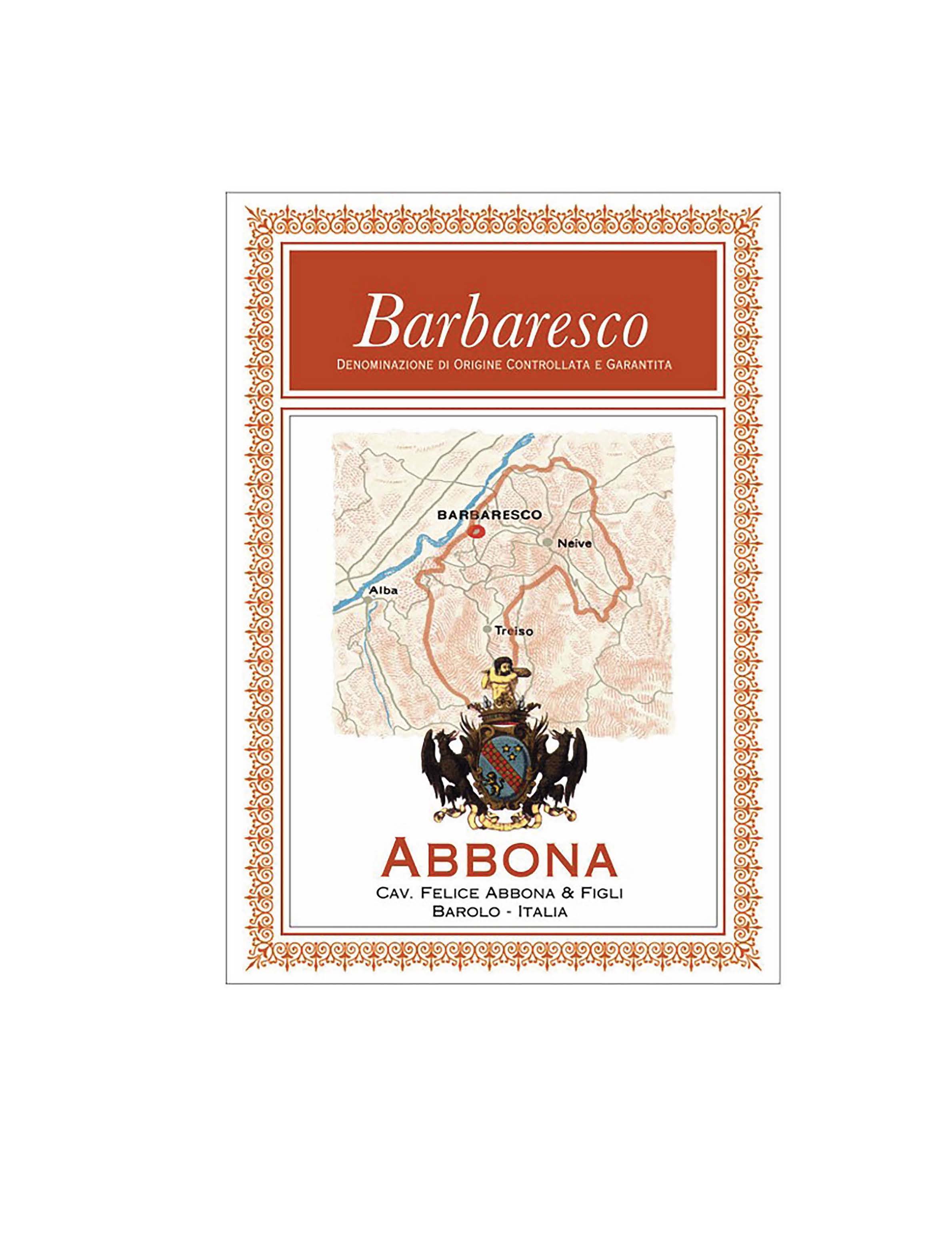 TABC label artwork for Abbona Barbaresco