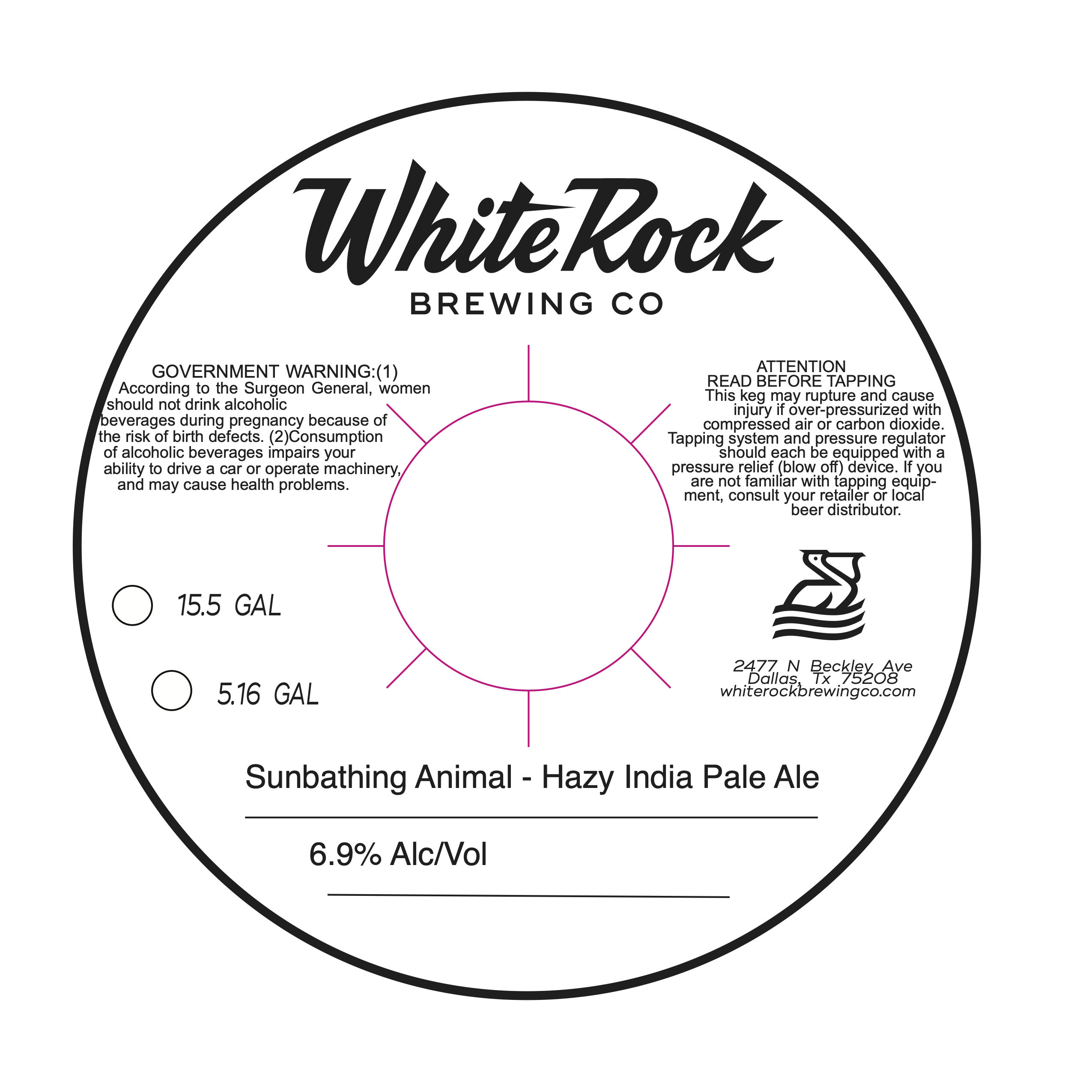 TABC label artwork for Sunbathing Animal