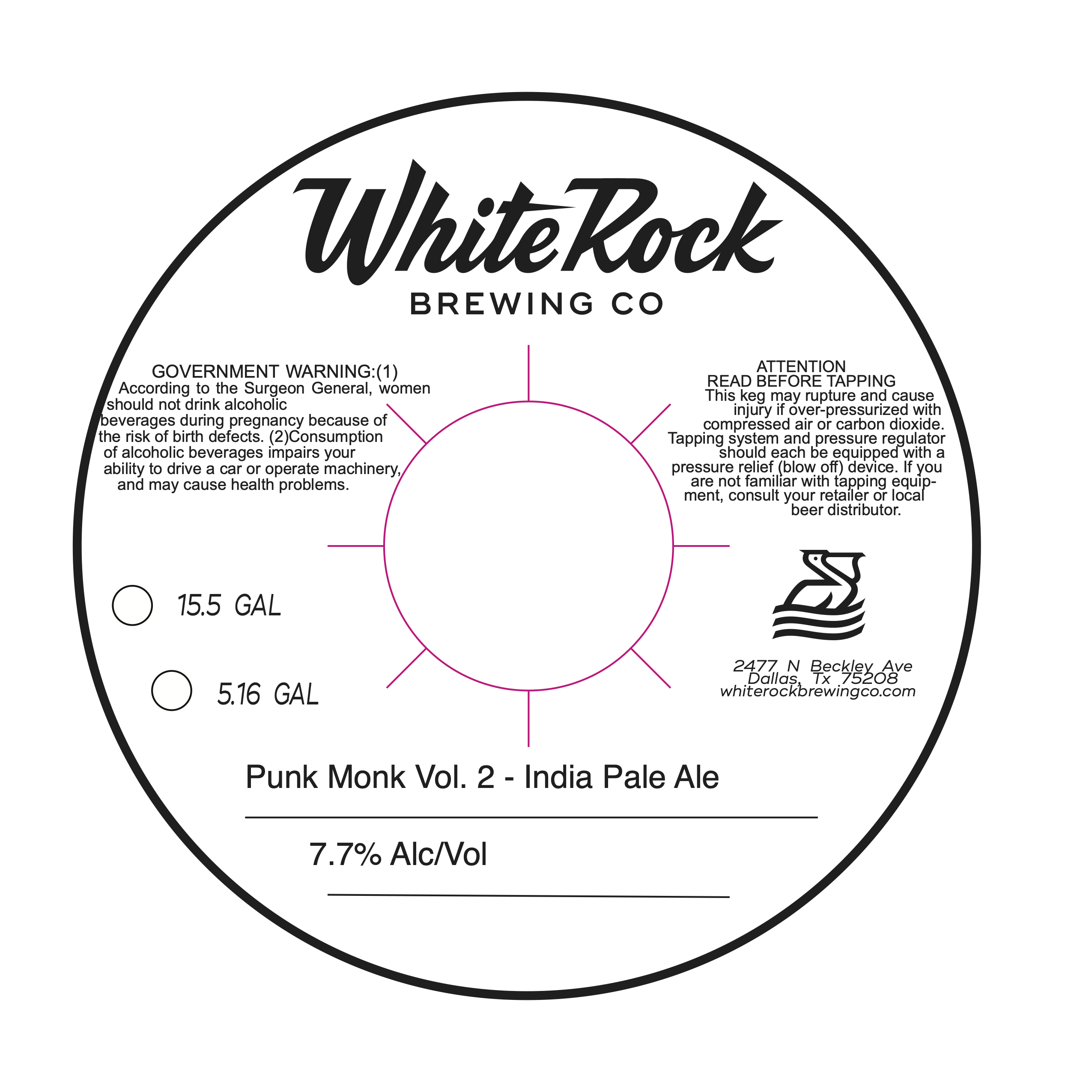 TABC label artwork for Punk Monk Vol. 2