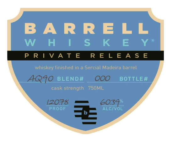 TABC label artwork for Barrell Whiskey Private Release