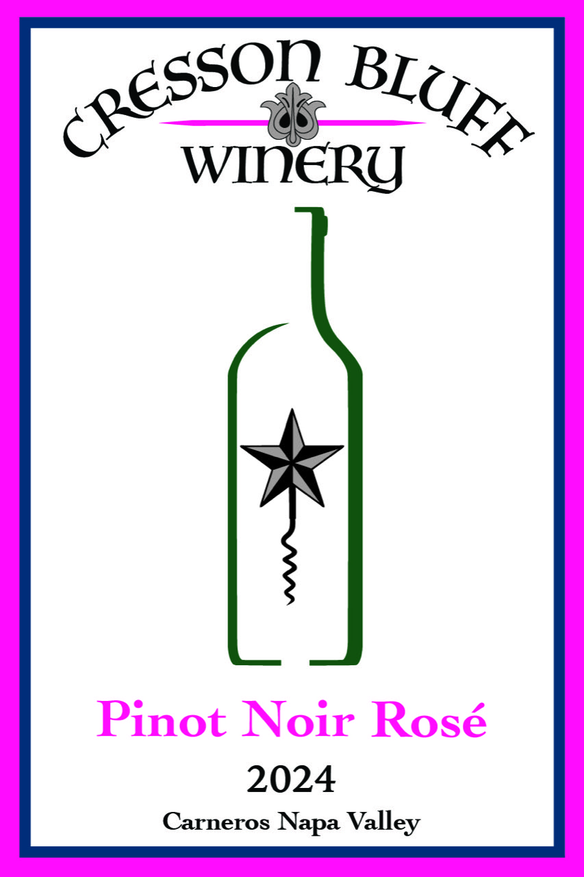 TABC label artwork for Cresson Bluff Winery Pinot Noir Rose