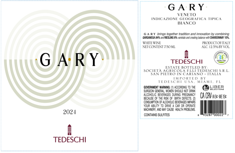 TABC label artwork for TEDESCHI GARY VENETO BIANCO IGT