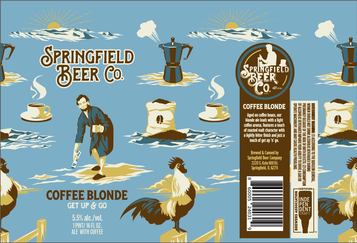TABC label artwork for Coffee Blonde Ale