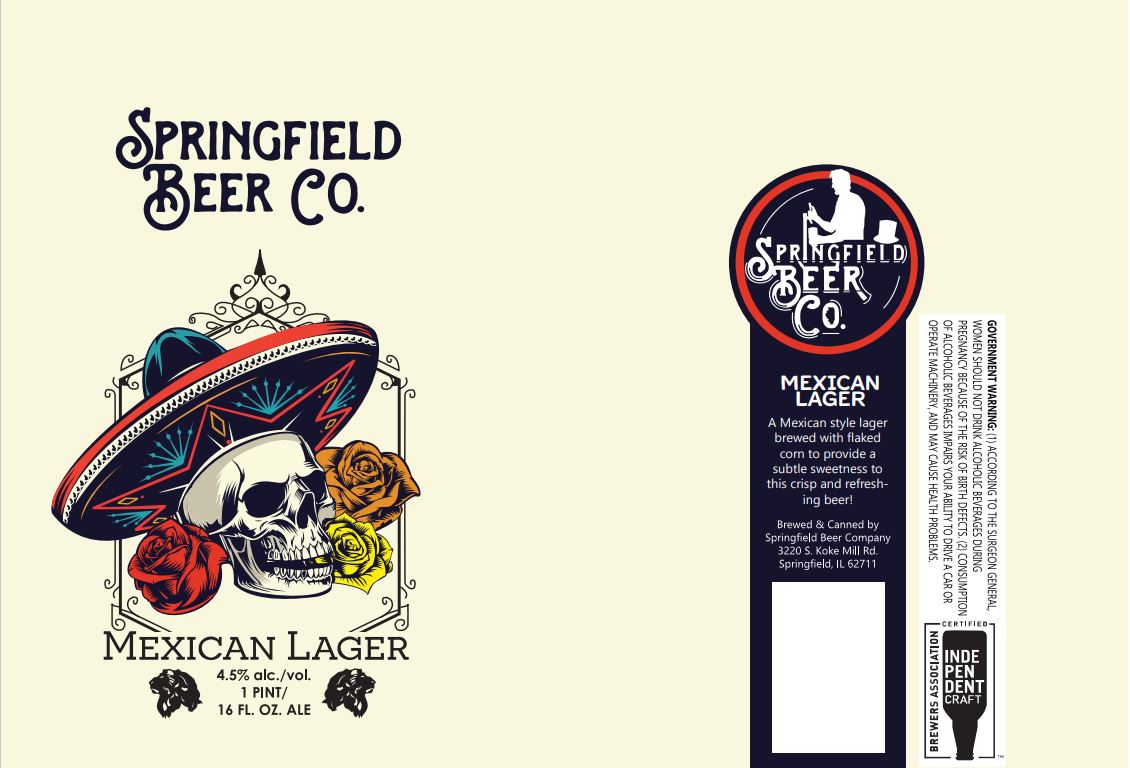 TABC label artwork for Mexican Lager