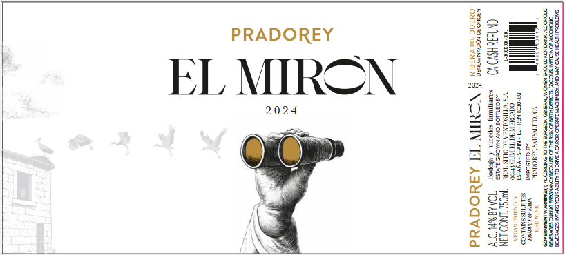TABC label artwork for Pradorey El Miron Ribera Del Duero