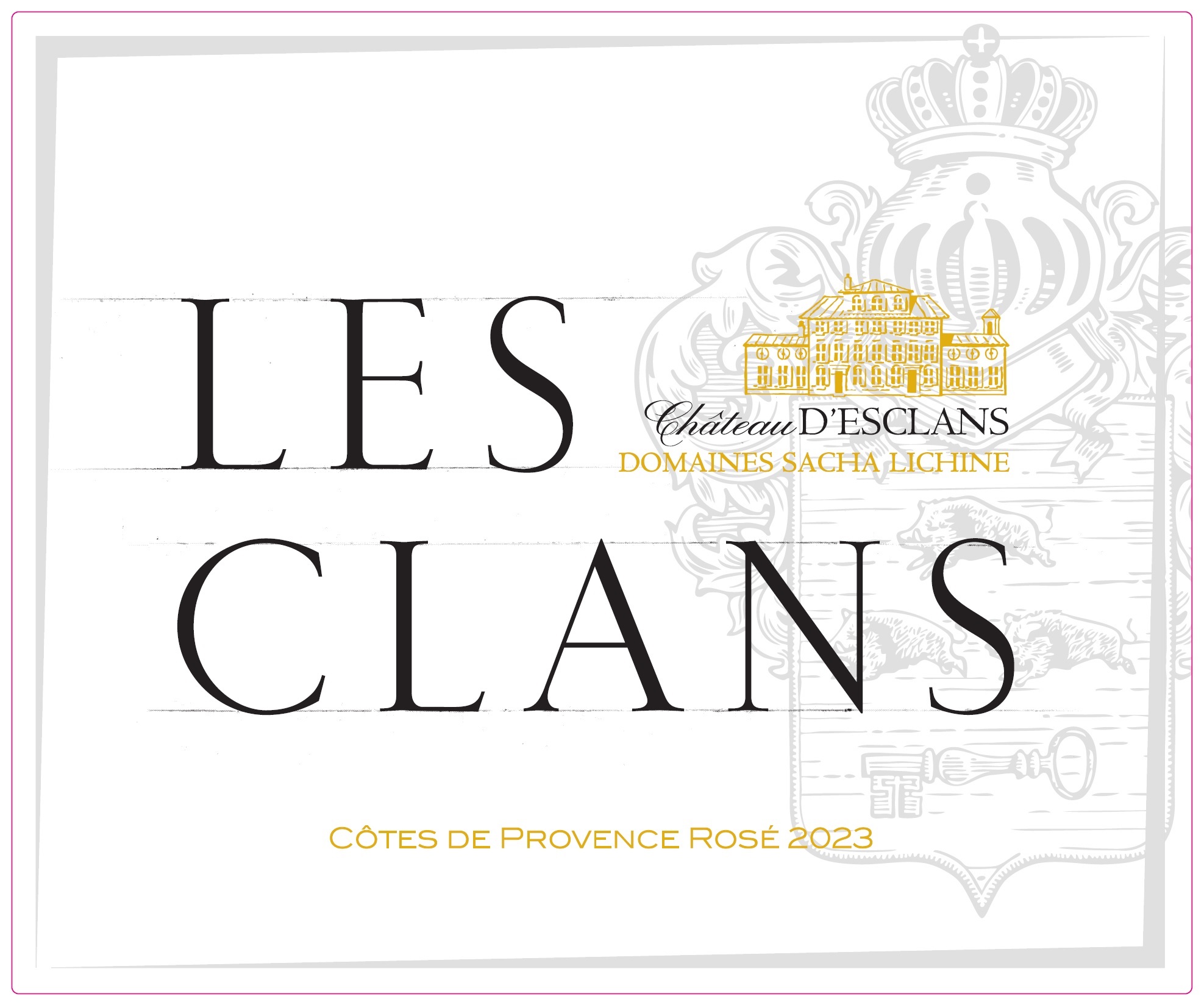 TABC label artwork for LES CLANS COTES DE PROVENCE 2023 ROSE