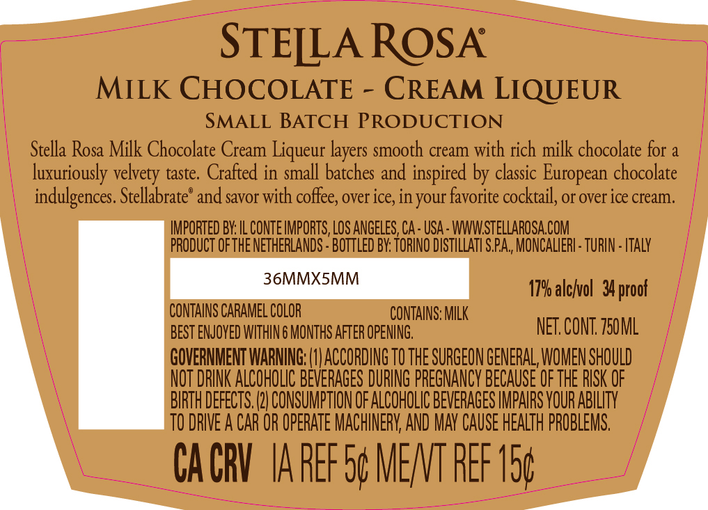 TABC label artwork for STELLA ROSA CREAM LIQUEUR MILK CHOCOLATE