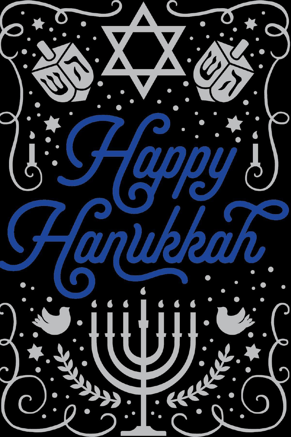 TABC label artwork for R House Happy Hanukkah Menorah