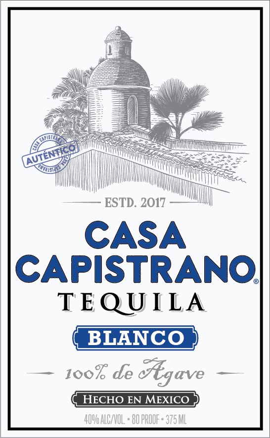 TABC label artwork for Casa Capistrano Tequila Blanco