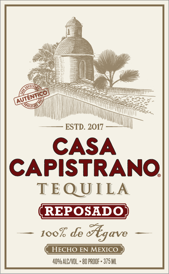 TABC label artwork for Casa Capistrano Tequila Reposado