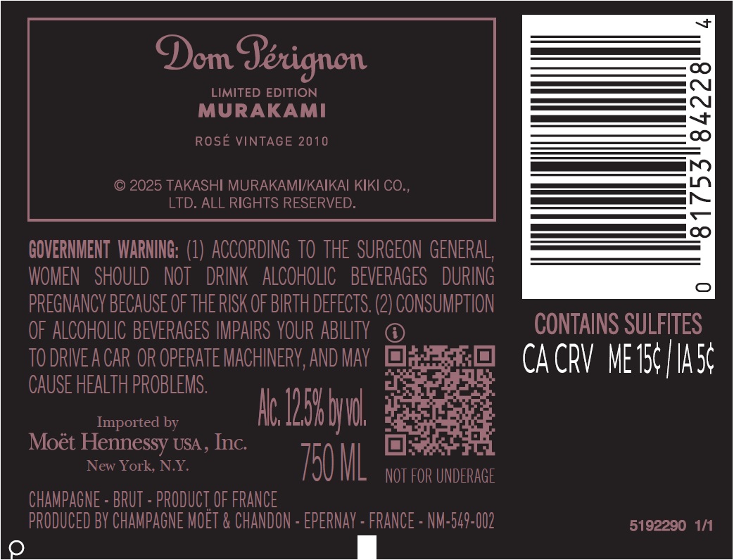 TABC label artwork for DOM PERIGNON ROSE MURAKAMI EOY