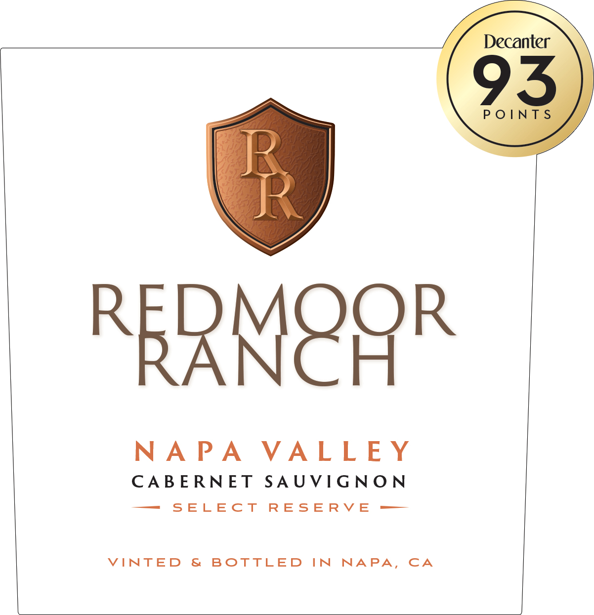 TABC label artwork for Redmoor Ranch Cabernet Sauvignon Napa Valley