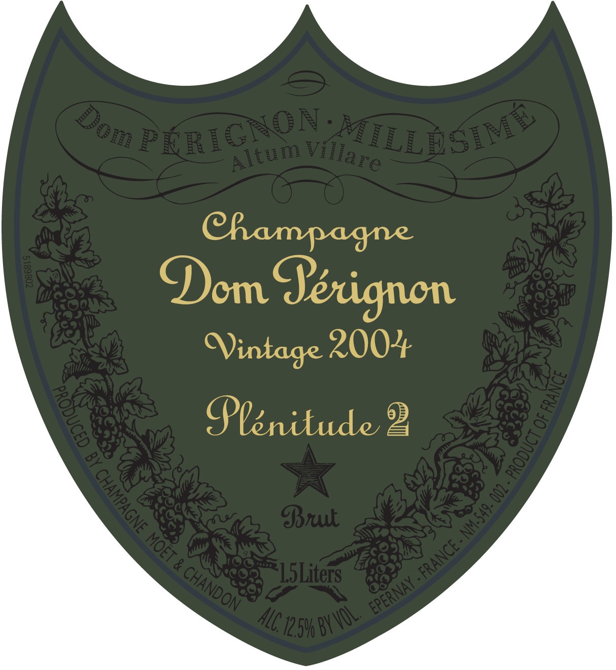 TABC label artwork for DOM PERIGNON P2 BLANC