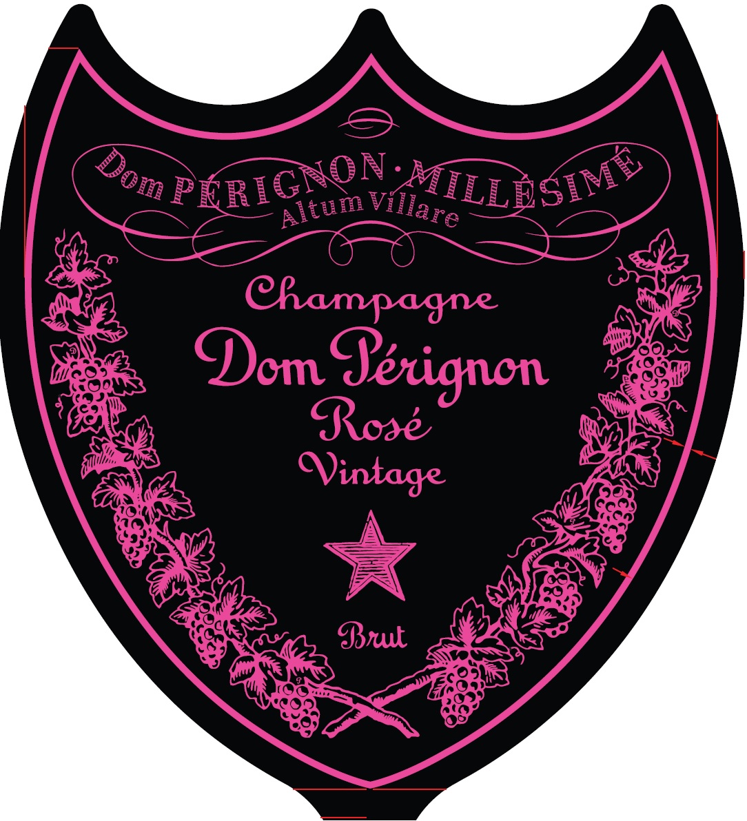 TABC label artwork for DOM PERIGNON ROSE LUMINOUS