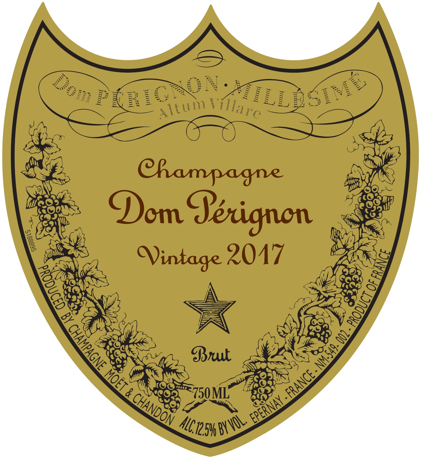 TABC label artwork for DOM PERIGNON BLANC