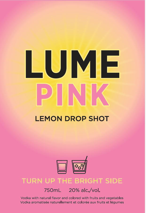 TABC label artwork for Lume Pink Lemon Drop Shot