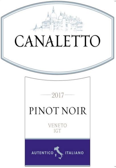 TABC label artwork for Canaletto Pinot Noir Veneto IGT
