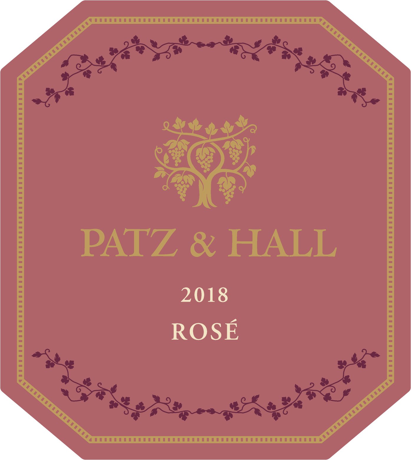 TABC label artwork for Patz & Hall Rose Sparkling Wine North Coast