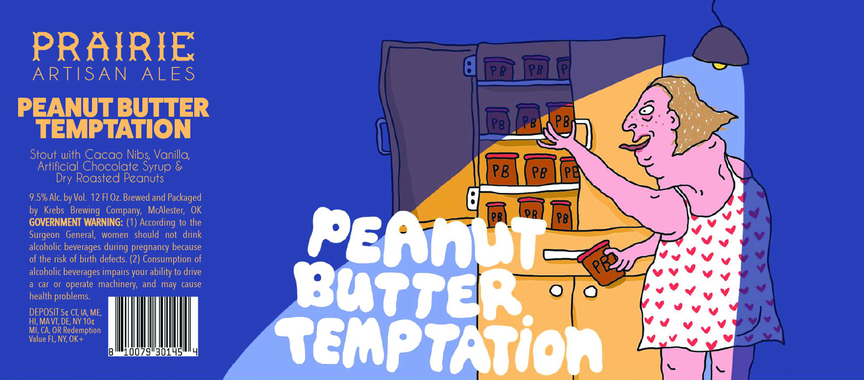 TABC label artwork for Prairie Artisan Ales Peanut Butter Temptation
