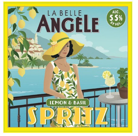 TABC label artwork for LA BELLE ANGELE LEMON BASIL SPRITZ