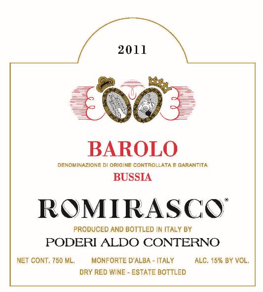 TABC label artwork for Aldo Conterno Barolo Romirasco