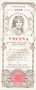 TABC label artwork for Vecina Red Wine