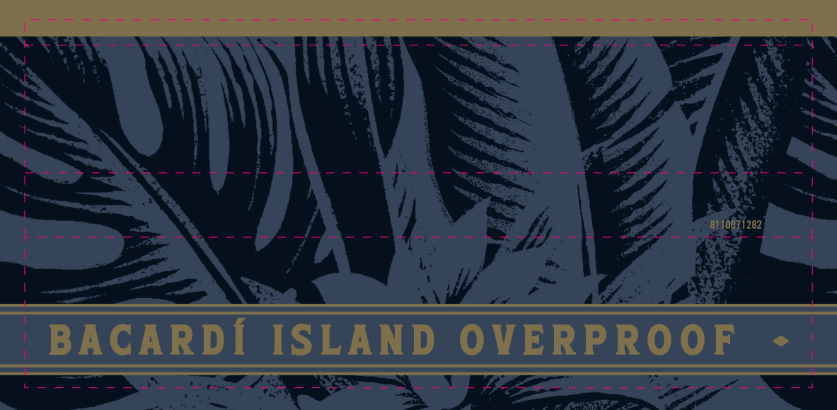 TABC label artwork for Bacardi Island Overproof Añejo