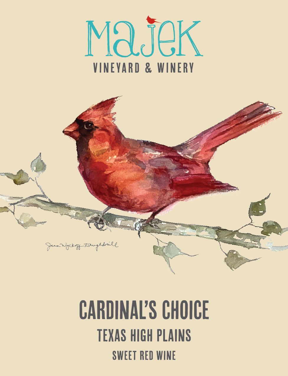 TABC label artwork for MAJEK VINEYARD & WINERY CARDINAL'S CHOICE
