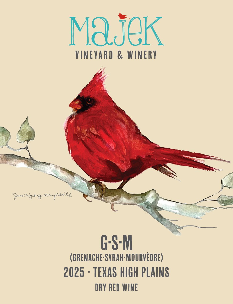 TABC label artwork for Majek Vineyard & Winery GSM