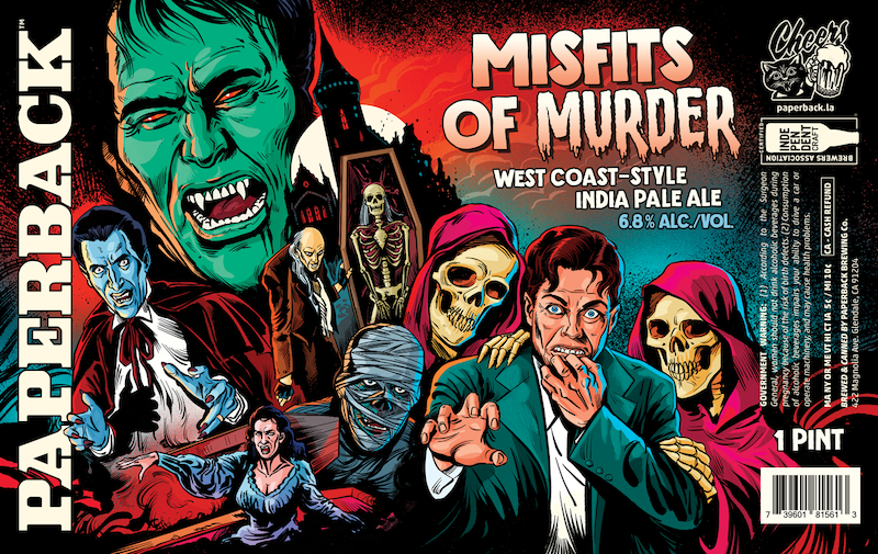 TABC label artwork for Misfits of Murder