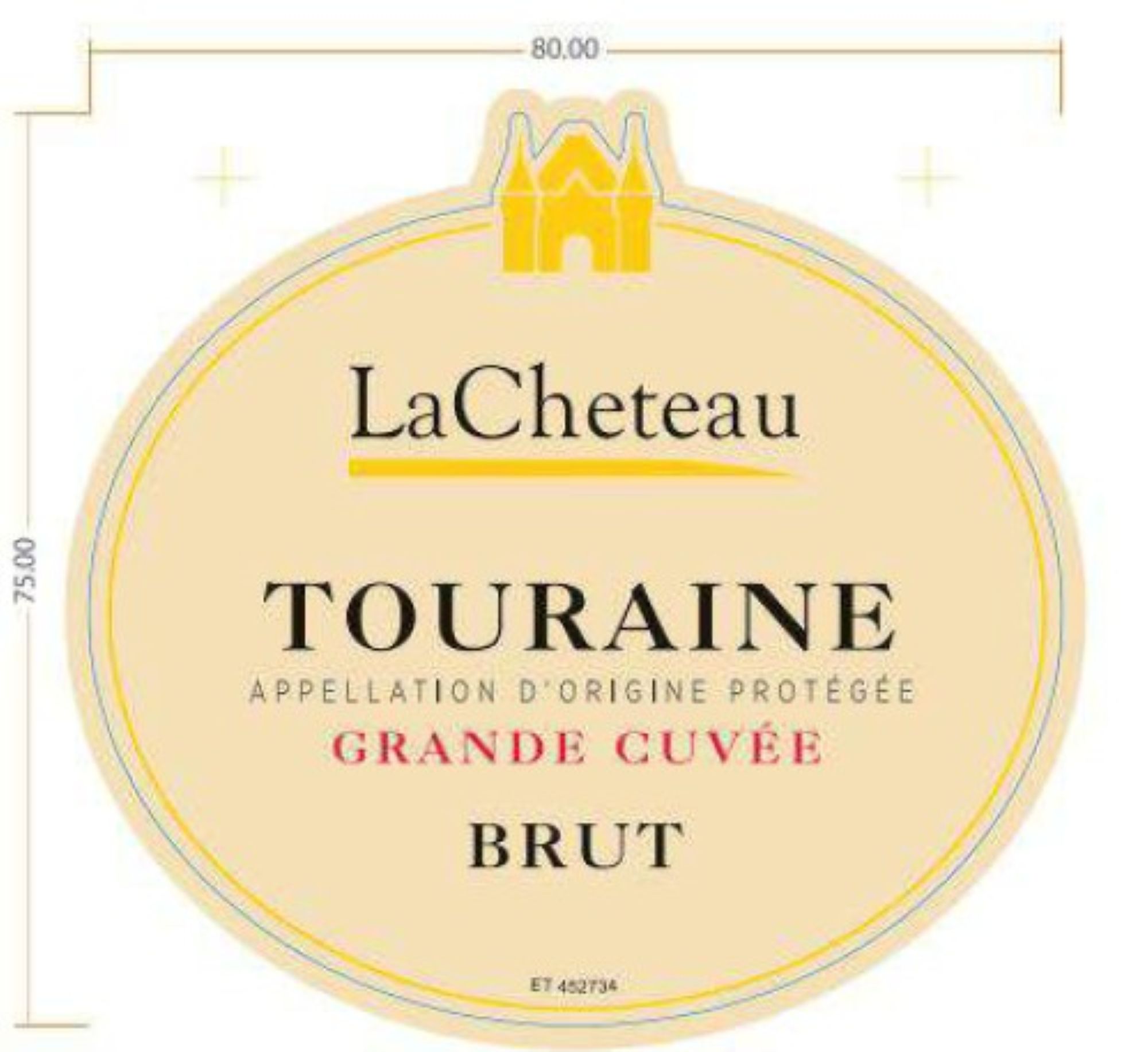 TABC label artwork for LACHETEAU TOURAINE GRANDE CUVEE BRUT