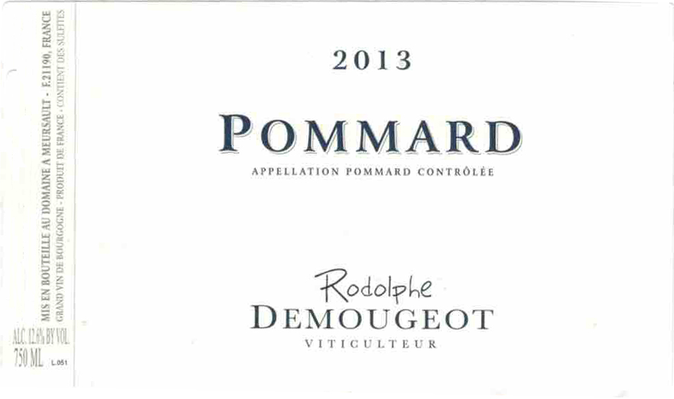 TABC label artwork for Demougeot, Pommard