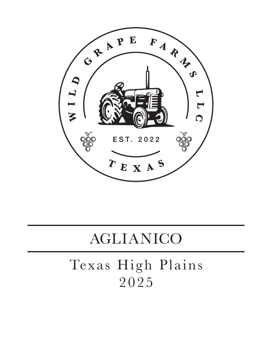 TABC label artwork for Wild Grape Farms Aglianico
