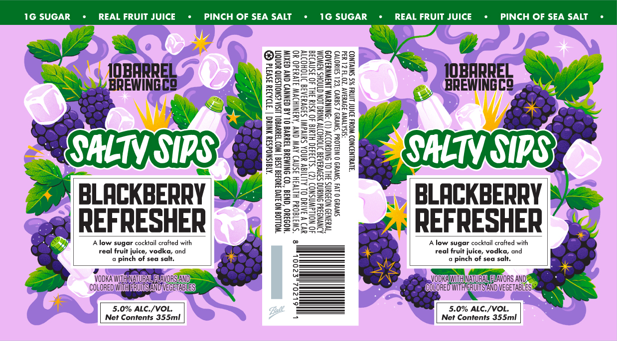 TABC label artwork for 10 Barrel Salty Sips Blackberry Refresher