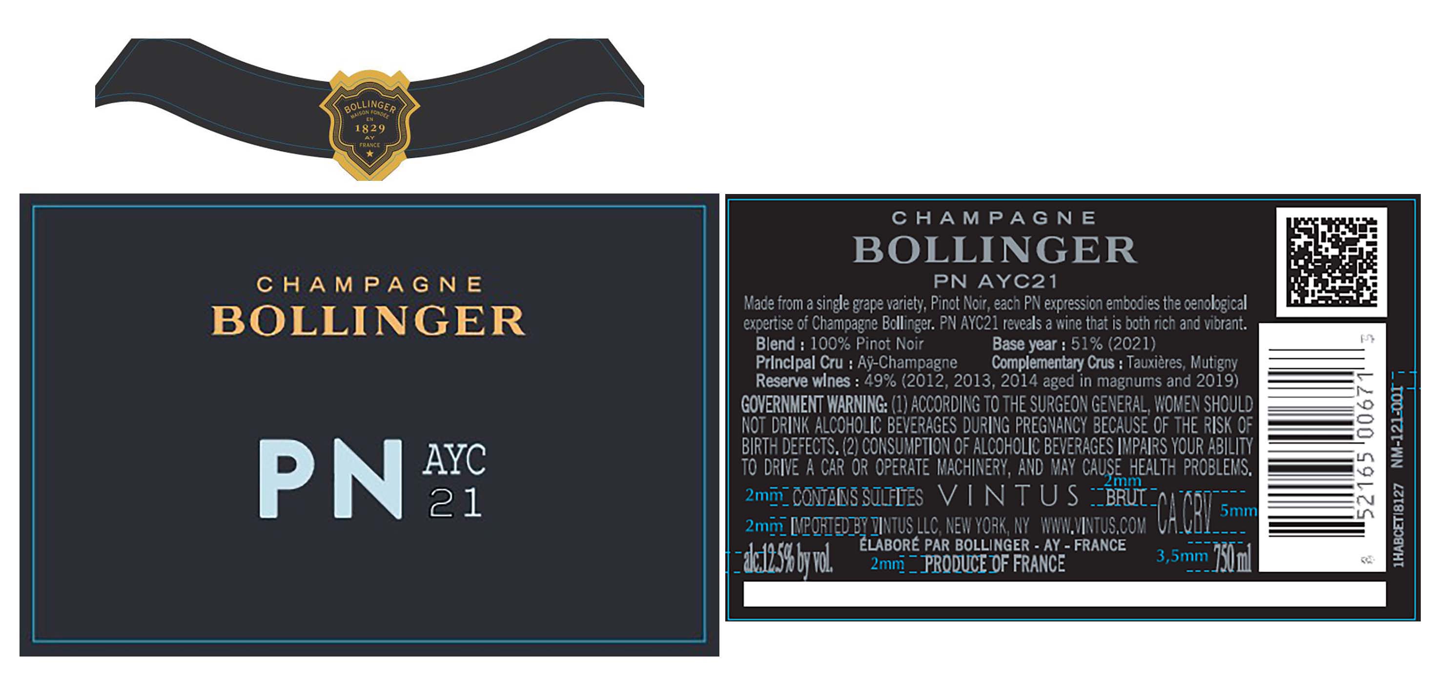 TABC label artwork for Bollinger