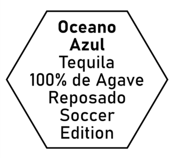 TABC label artwork for Oceano Azul Reposado Soccer Edition Tequila