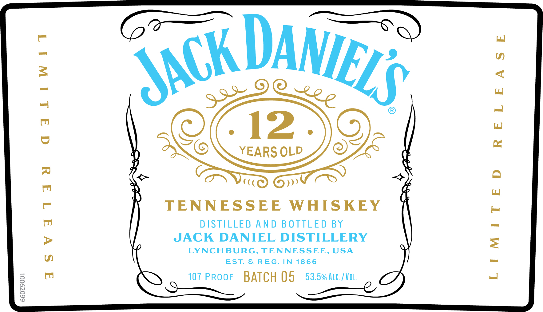TABC label artwork for Jack Daniel's 12 Years Old Batch 5