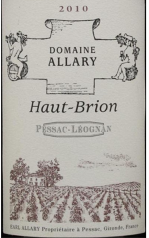 TABC label artwork for DOMAINE ALLARY HAUT BRION PESSAC-LEOGNAN