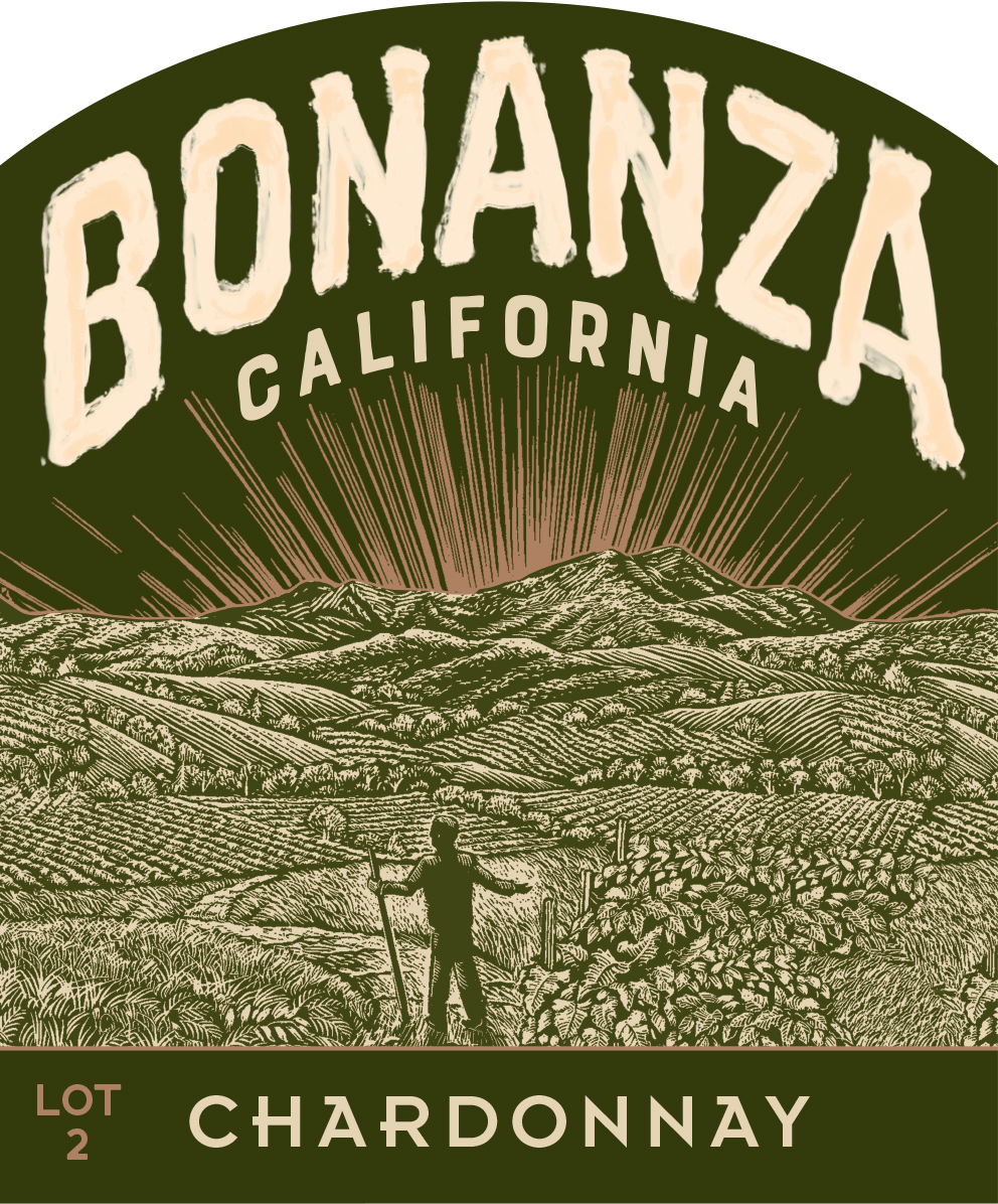 TABC label artwork for BONANZA Cellar Select Chardonnay California