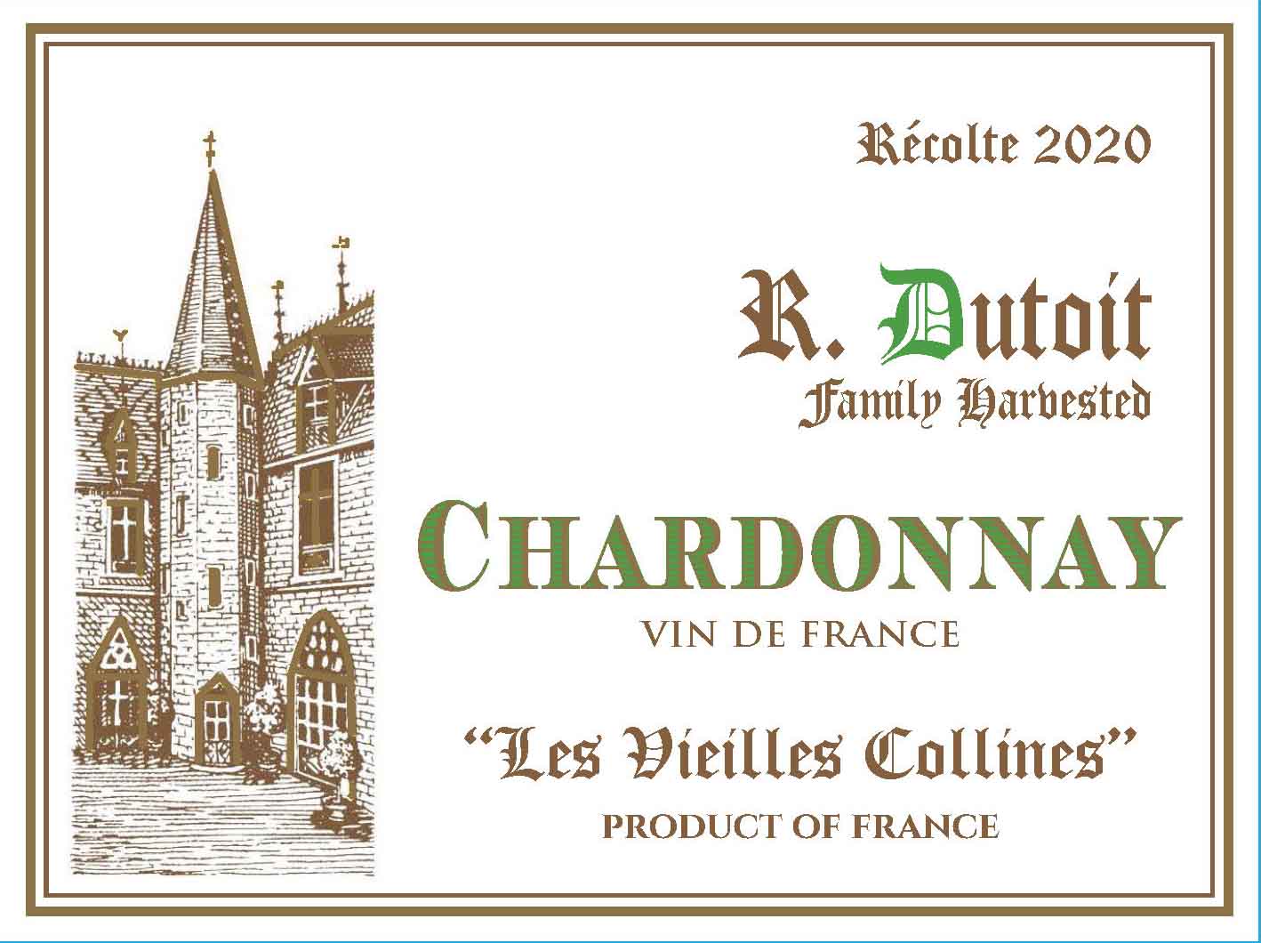 TABC label artwork for R. DUTOIT CHARDONNAY