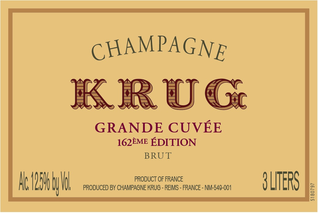TABC label artwork for KRUG GRANDE CUVEE 162nd Edition