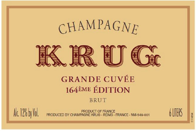 TABC label artwork for KRUG GRANDE CUVEE 164TH ED 6L