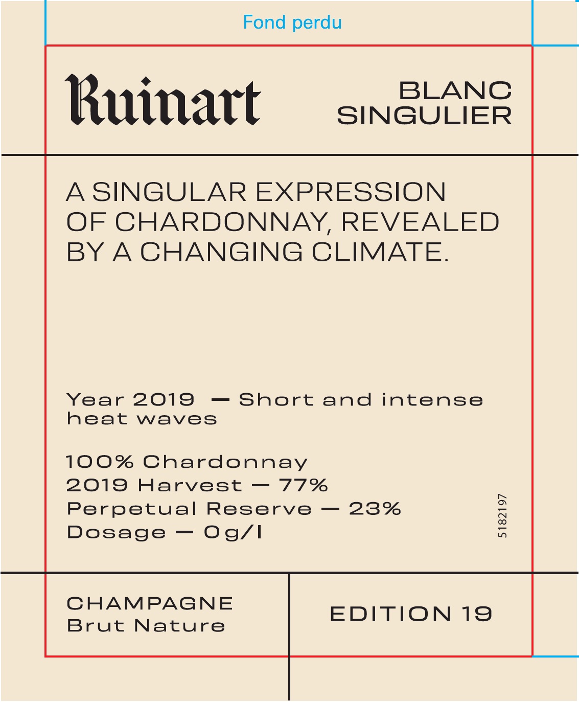 TABC label artwork for RUINART BLANC SINGULIER 19TH EDITION