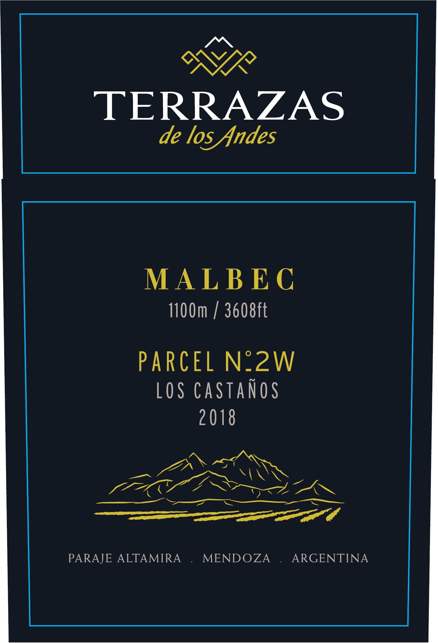 TABC label artwork for TERRAZAS SINGLE PARCEL MALBEC LOS CASTANOS 2018