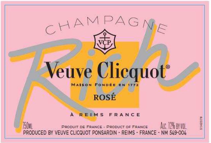 TABC label artwork for VEUVE CLICQUOT RICH ROSE - 16027001000129
