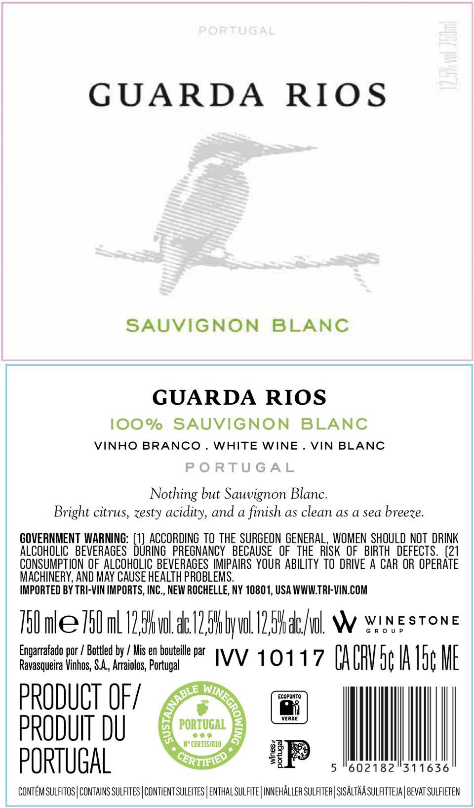 TABC label artwork for Guarda Rios Sauvignon Blanc