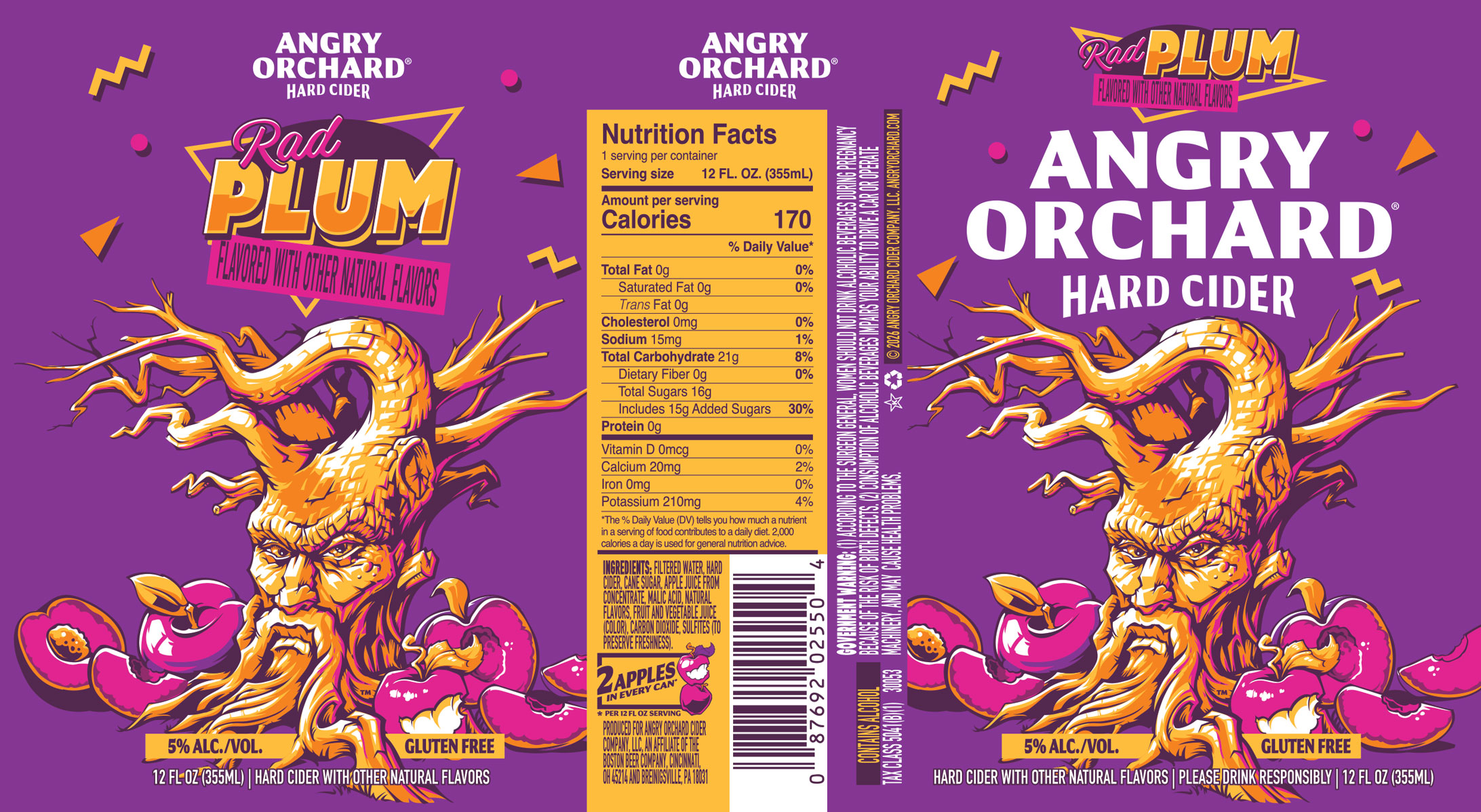 TABC label artwork for Angry Orchard Rad Plum