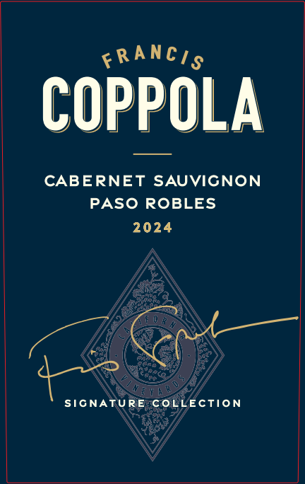 TABC label artwork for Francis Coppola Diamond Collection Signature Collection Cabernet Sauvignon Paso Robles